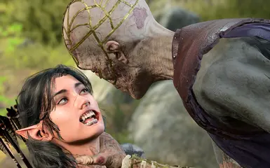 pulled the lips back in blender to show the fangs, ur character will look normal in game i promise lol