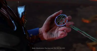 The broken pose in the vanilla game. Behold, the amulet T-Pose!