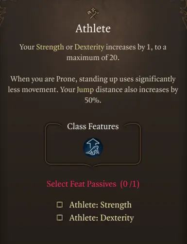 Ability score increases are now done through selecting passives, allowing them to still work when the ability is at or above 20.