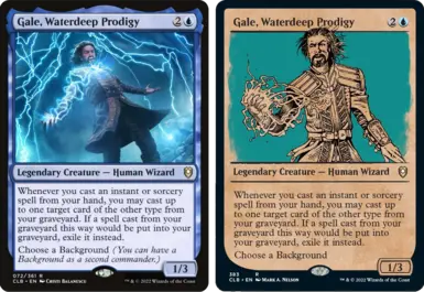 Cards depicting Gale in his Keyart Armour