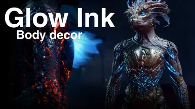 Glow Ink - Body Tattoo - Clawstep - Dragonborn CC