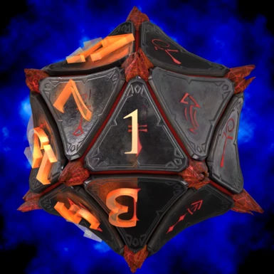 Mysterious Artifact Dice - Larian and custom textures - numbered and non numbered