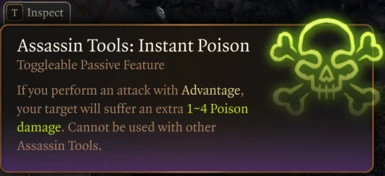 Assassin Tools: Instant Poison