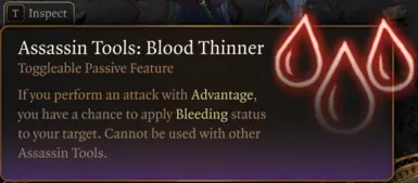 Assassin Tools: Blood Thinner