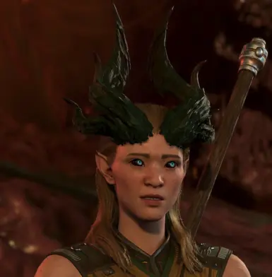 Tiefling Tav with Rhol the Despoiler's Horns