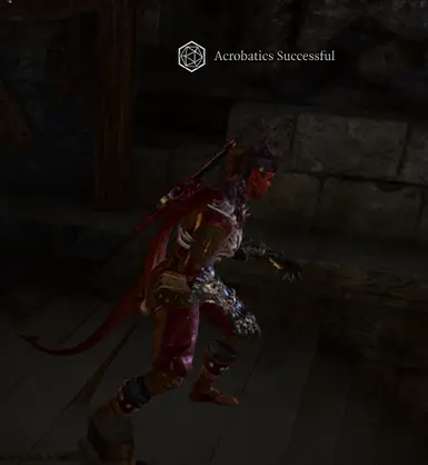 Successful landing after a jump