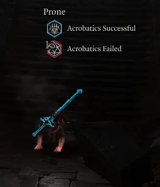 Unsuccessful landing due to taking damage