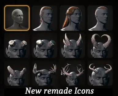 NEW Remade Hair and Horn Icons