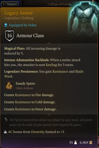Fully Upgraded Legacy Armor