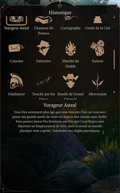 Traduction FR - JWL Histories and Occupations - 26 New Backgrounds