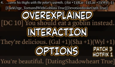 Overexplained Interaction Options