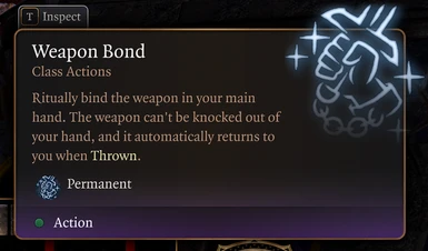 Permanent Weapon Bond