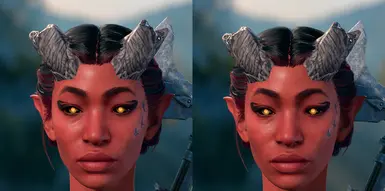 Comparison of old texture vs new (left vs right)