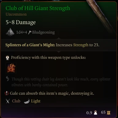 Club of Hill Giant Strength