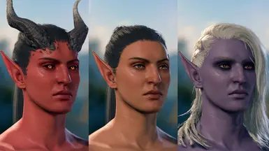 Tif FS Head A for Tieflings, Elves, Drow + Half-elves