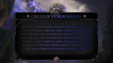 Circle of Stormchasers Druid Subclass