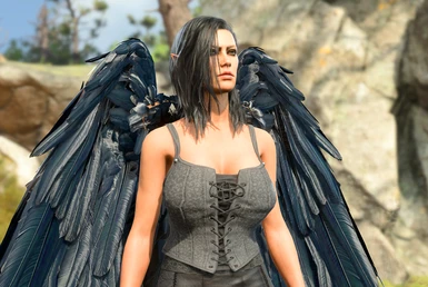And a close up to see the wings being a bit weird in a cutscene