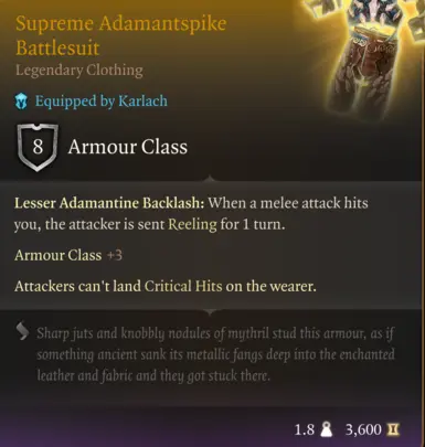 Supreme Adamantspike Battlesuit