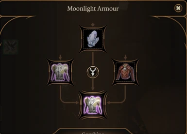 Moonstone Combiner + Heavy Moonlight Armor + Any basic medium armor = Moonlight Armor