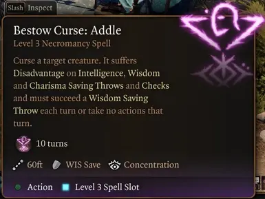 Bestow Curse curses consolidated to Addle and Debilitate (as Rebalance - Level 3 Spells)