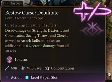 Bestow Curse curses consolidated to Addle and Debilitate (as Rebalance - Level 3 Spells)