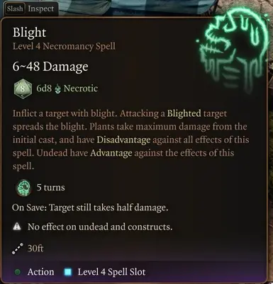 Blight: As Rebalance - Level 4 Spells