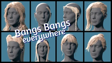 P4 Bangs Bangs Everywhere (a Fringes and Extra Hair mod)