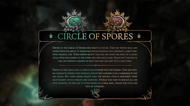 Circle of Spores Druid Subclass