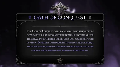 Oath of Conquest Paladin Subclass (not updated for release)