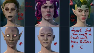 so you can see how scars look + avoid heads with heavy textures. unless you like what you see of course
