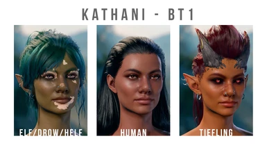 KATHANI - humans, tieflings, elf/drow/half-elf. body type 2