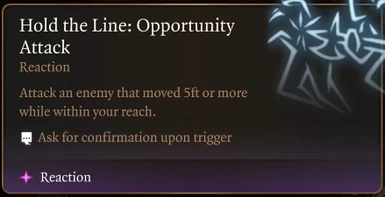 Hold the Line: Opportunity Attack