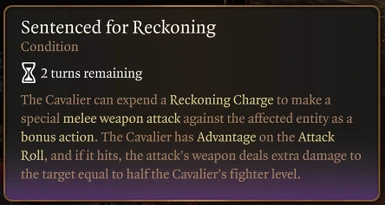Sentenced for Reckoning (Condition)