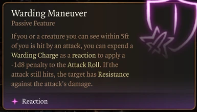 Warding Maneuver (Passive)