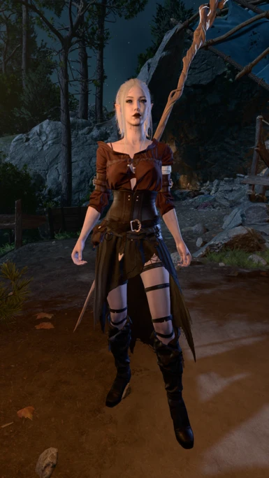 so thankful you gave a shirt only version to mix and match with modular equipmemt bottoms! this is my new favourite in game outfit.