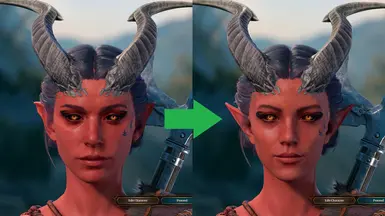 Female Half-Elf as Tiefling