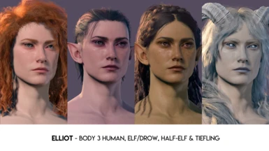 Elliot - Body 3 Human, Elf/Drow, Half-Elf, Tiefling