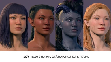 NEW! Joy - Body 3 Human, Elf/Drow, Half-Elf, Tiefling