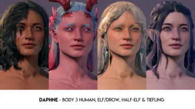 Daphne - Body 3 Human, Elf/Drow, Half-Elf, Tiefling