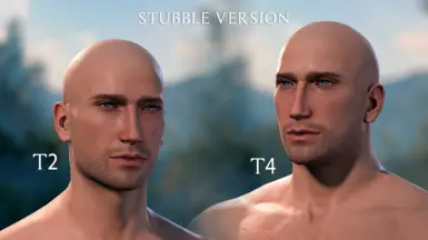 bald no makeup stubble ver