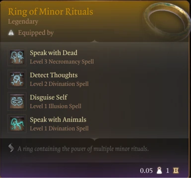 Ring Of Minor Rituals