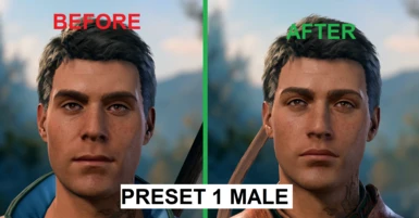 Male before after comparison