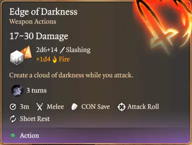 Karlach wielding everburn which is why the fire damage is there