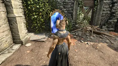 Issues with textures & physics on Dragonborn dress