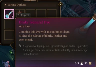 Add 5 Drake General Dye to the Tutorial Potion Chest