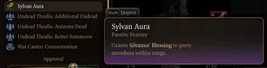 Sylvan Aura granted by using Commune with Deity on the Idol of Silvanus