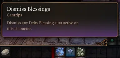 Dismiss Blessings ability and tooltip
