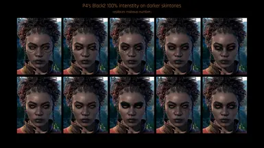 preview 100% intensity on darker skintone