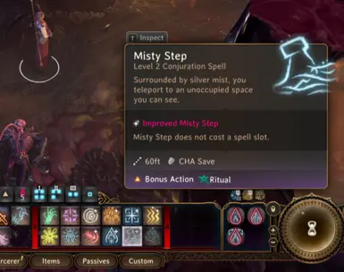 Spell slot version of Misty Step modified by Githyanki level 5