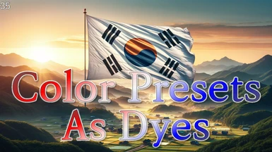 Color Presets As Dyes - Korean Translated